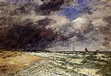 Eugene Boudin Famous Paintings - A Squall from Northwest